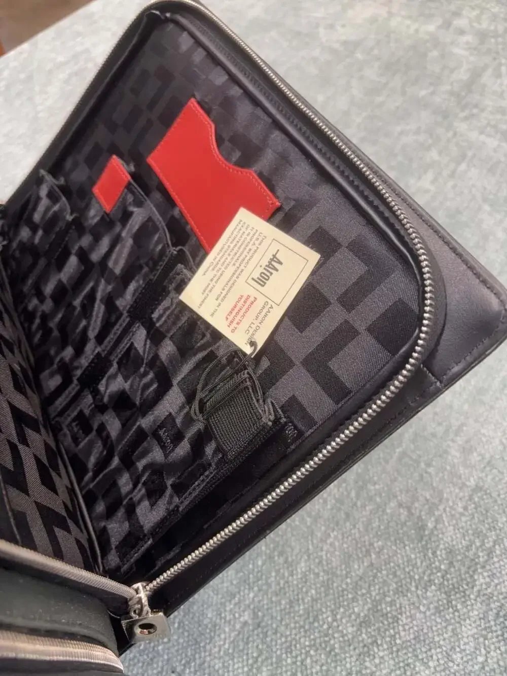 Aaron Irvin Leather and Nylon Business Briefcase